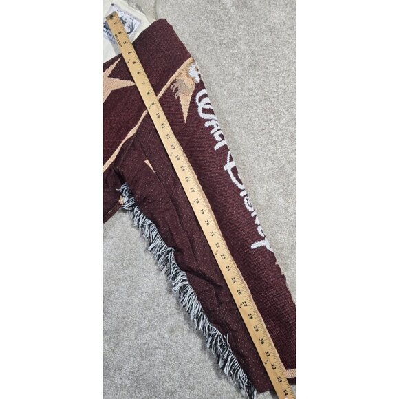 OOAK Handmade Upcycled Mickey Mouse Tapestry Jacket Quilt Lined Fringe Women's L - Picture 11 of 16